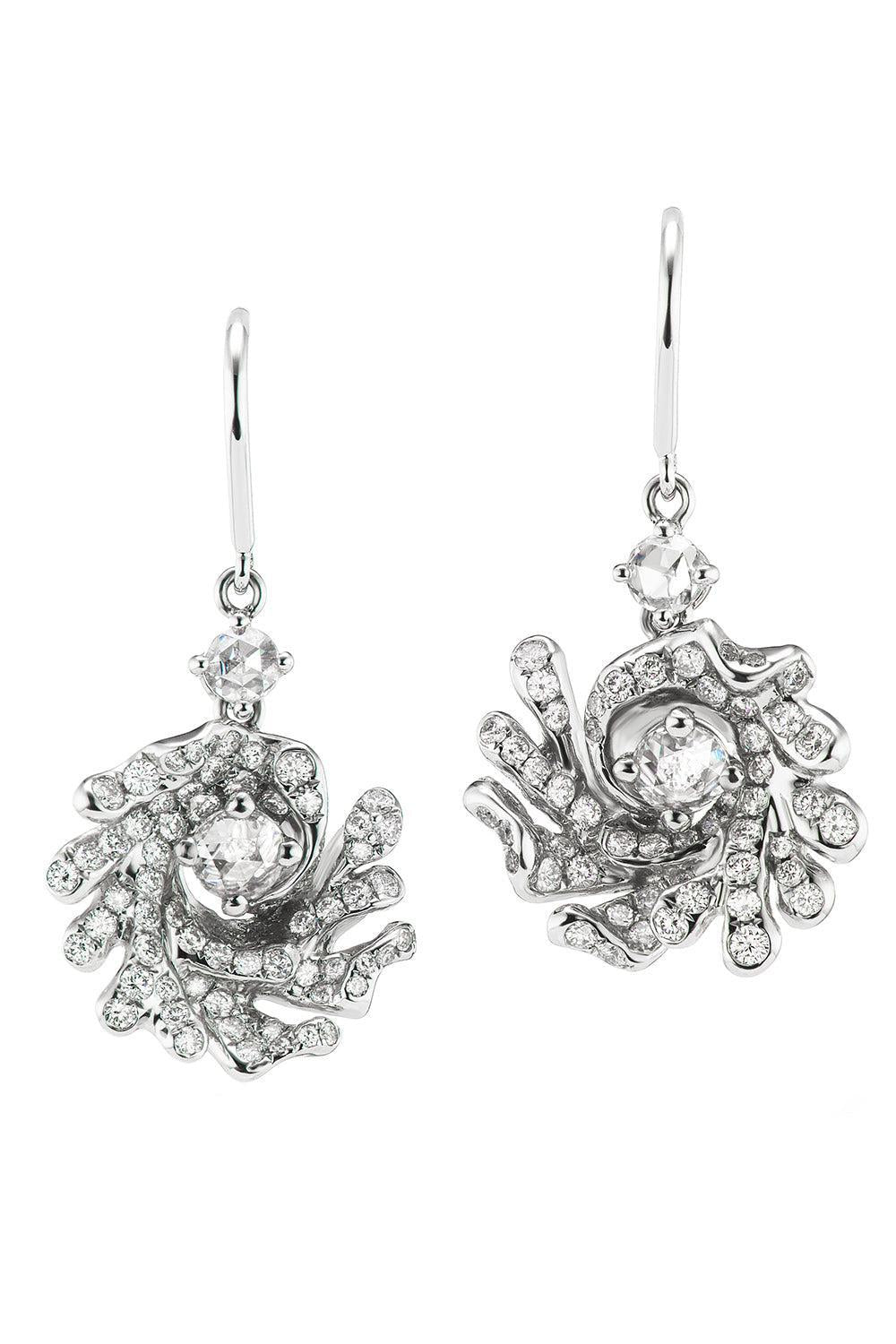Diamond Tidal Ocean Spray Earrings-WHITE GOLD-JEWELRYFINE JEWELEARRING-NEHA DANI