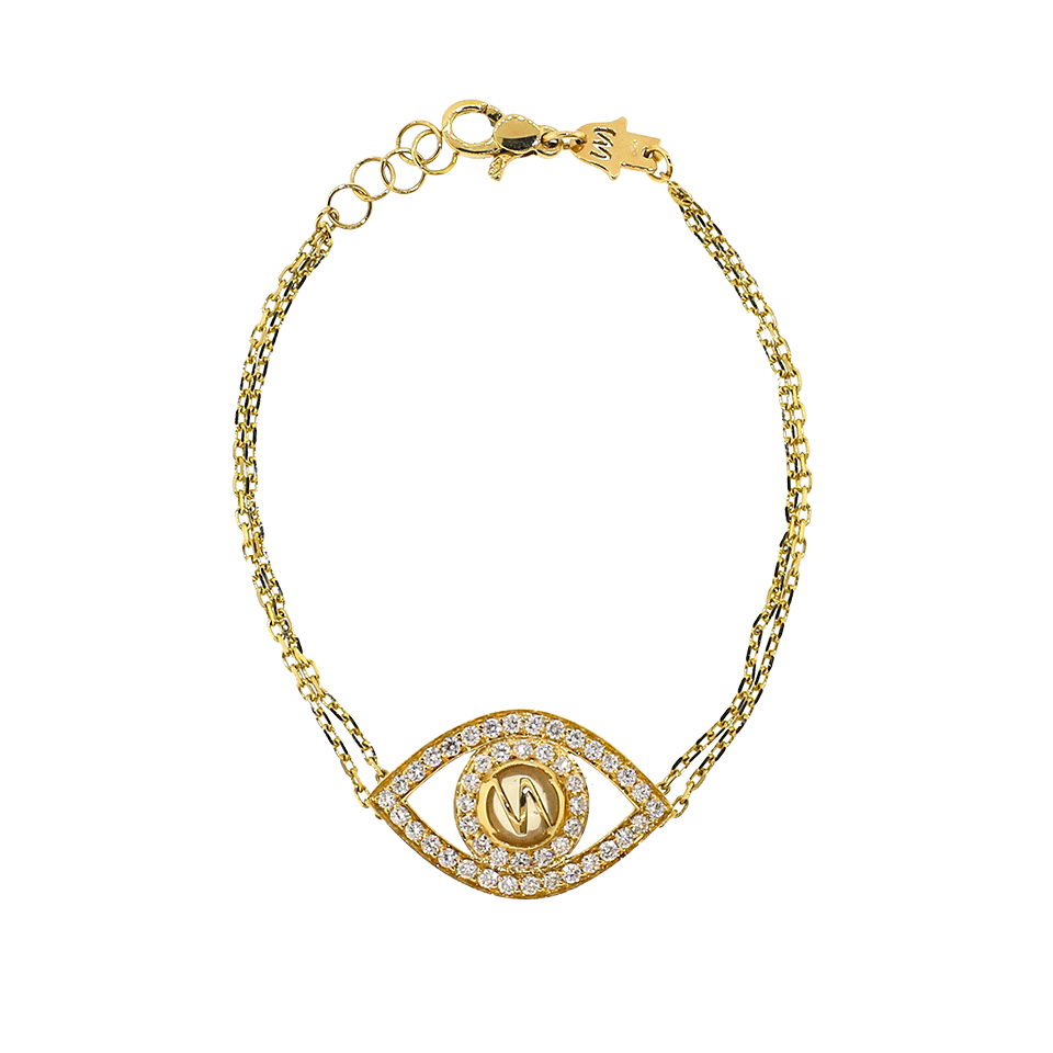 NETALI NISSIM-Diamond Big Eye Bracelet-YELLOW GOLD
