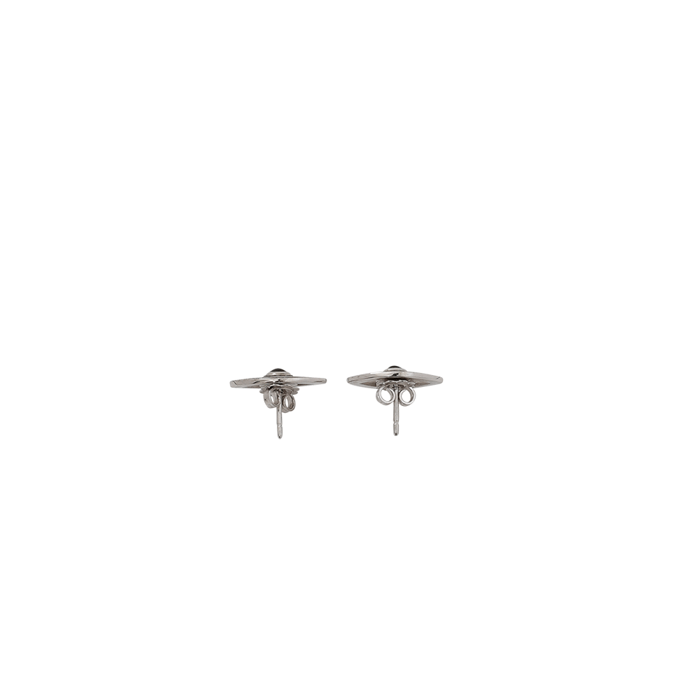 NETALI NISSIM-Fortuna Mini Eye Black Earrings-SILVER