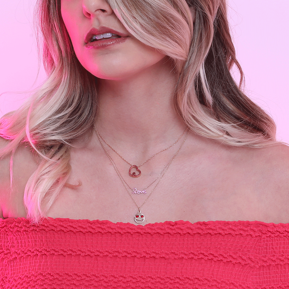 NETALI NISSIM-Amore Mini Heart Necklace-ROSE GOLD