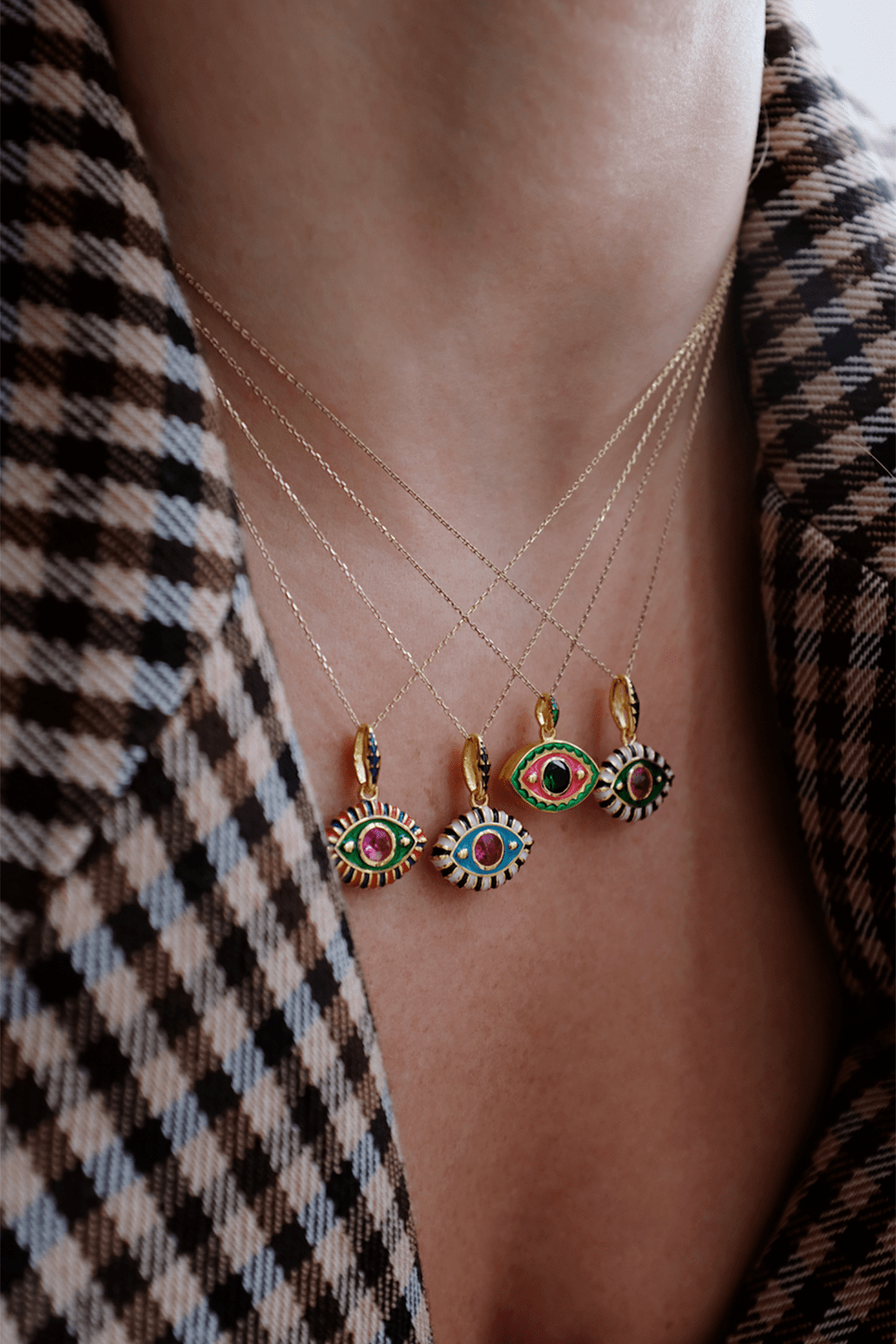 NEVERNOT-Pink Topaz Life In Colour Necklace-YELLOW GOLD