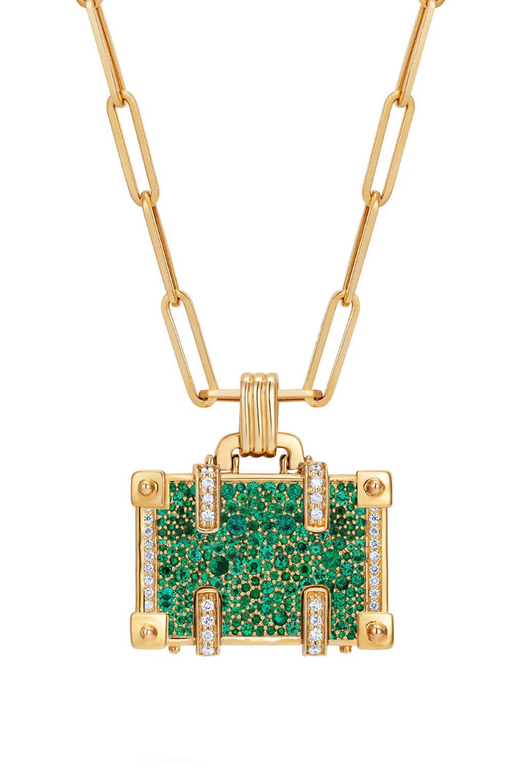 'Globetrotter’ Weekend Suitcase Necklace-YELLOW GOLD-JEWELRYFINE JEWELNECKLACE O-NEVERNOT