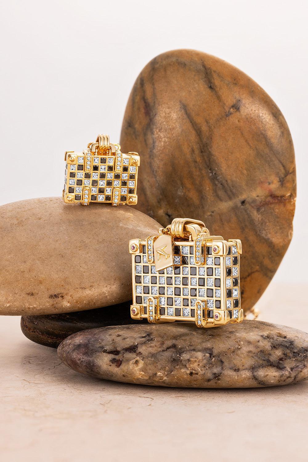 'Weekend Night and Day’ Suitecase Necklace-YELLOW GOLD-JEWELRYFINE JEWELNECKLACE O-NEVERNOT