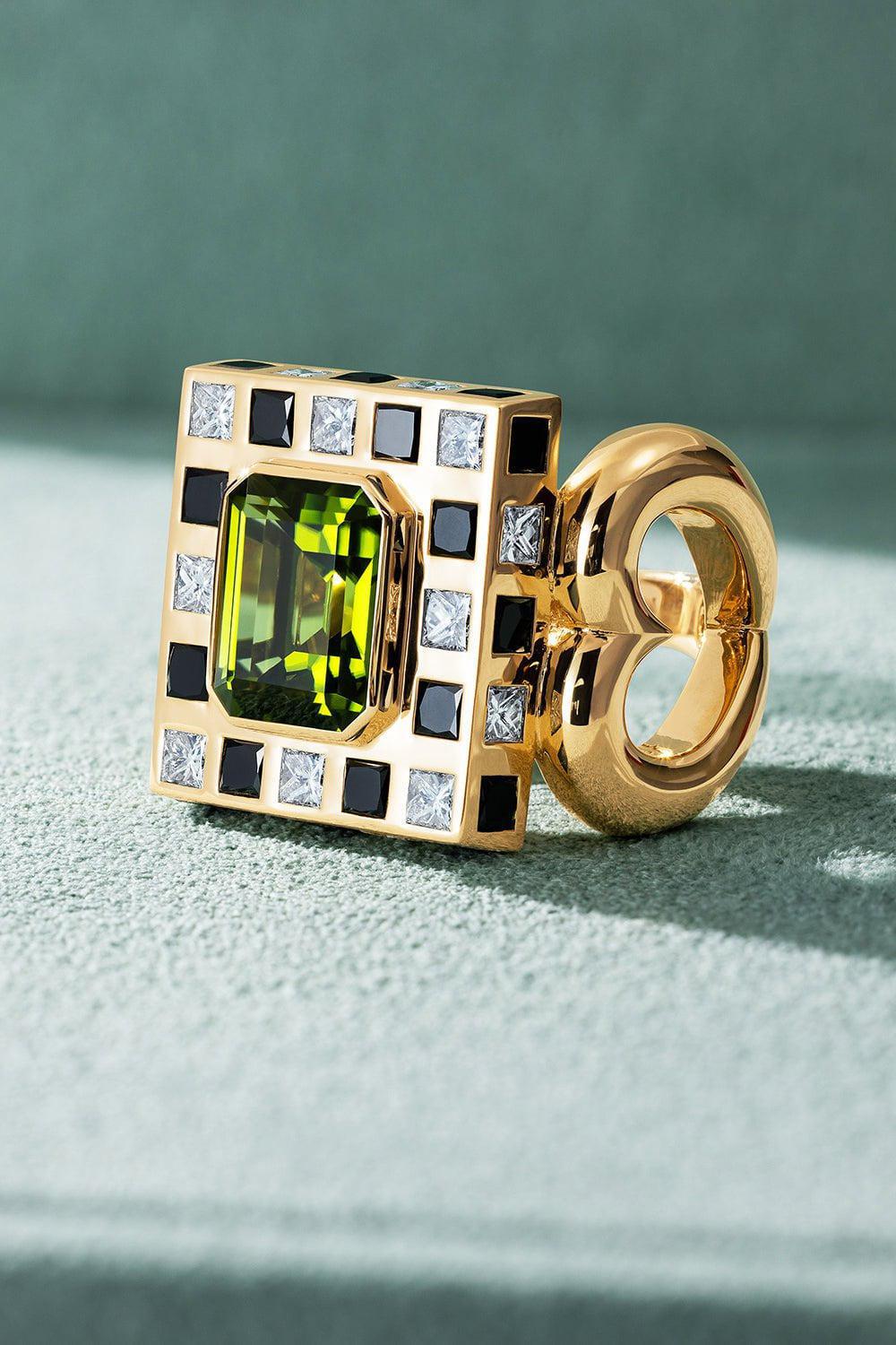 NEVERNOT-Let's Play Chess Diamond Ring-YELLOW GOLD