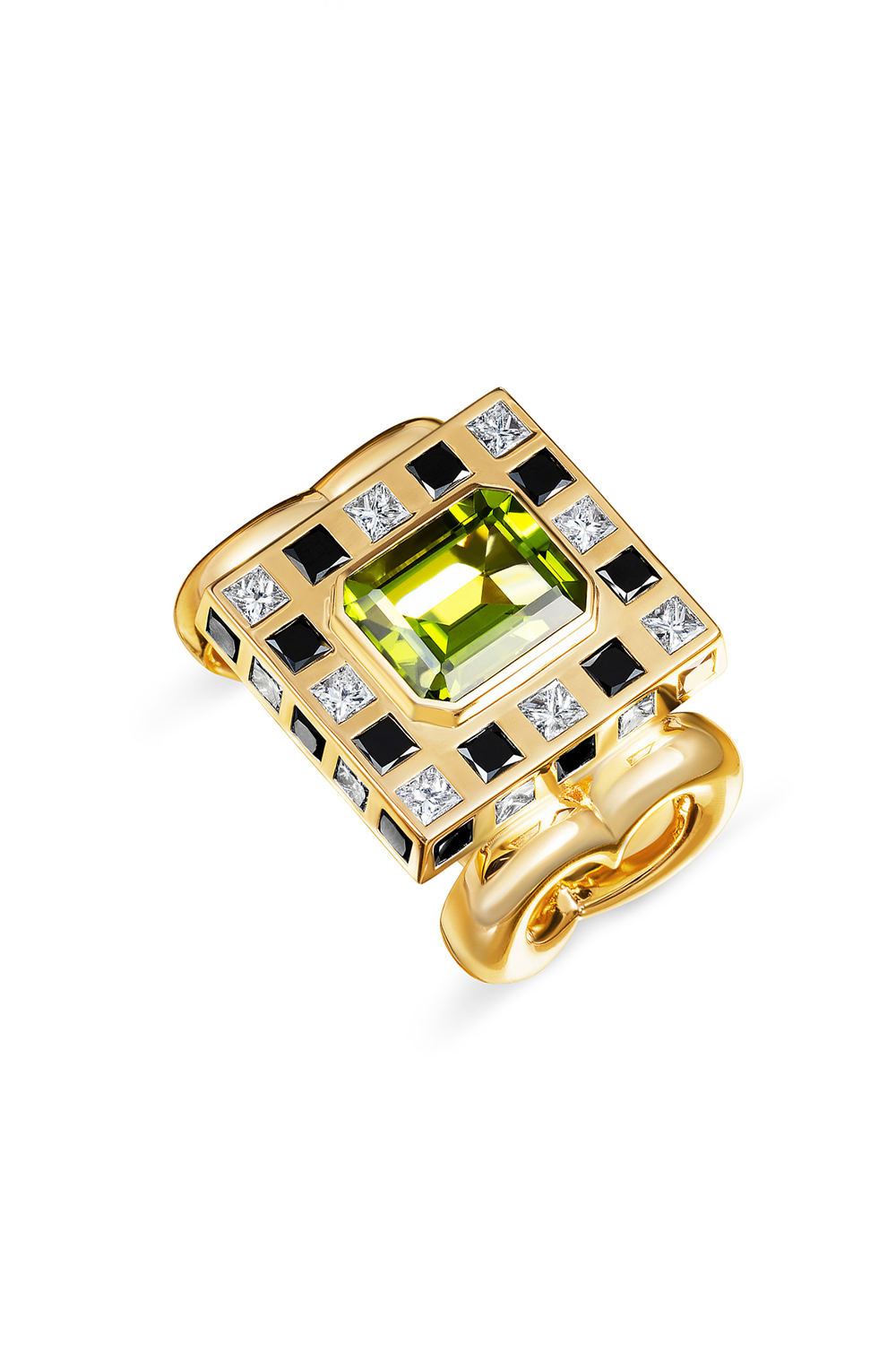 NEVERNOT-Let's Play Chess Diamond Ring-YELLOW GOLD
