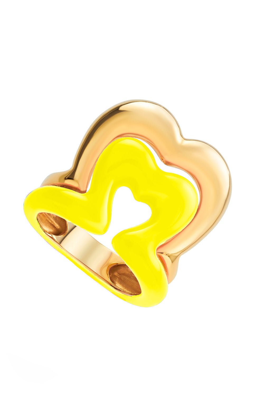 NEVERNOT-Yellow Enamel "Show N' Tell" Ready To Burst Ring-YELLOW GOLD