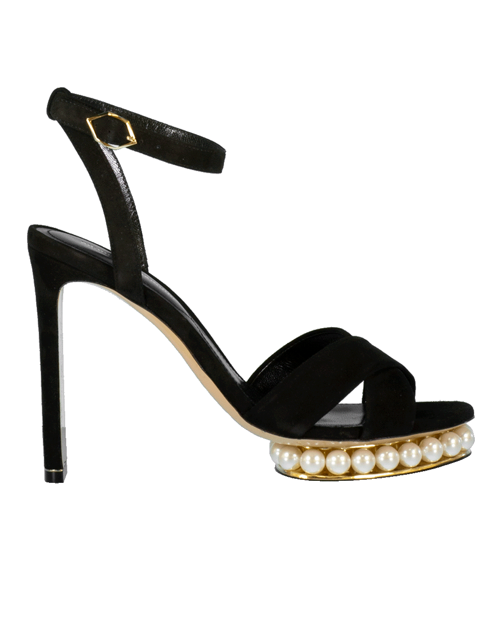 NICHOLAS KIRKWOOD-Black Casati Pearl Platform Sandal-