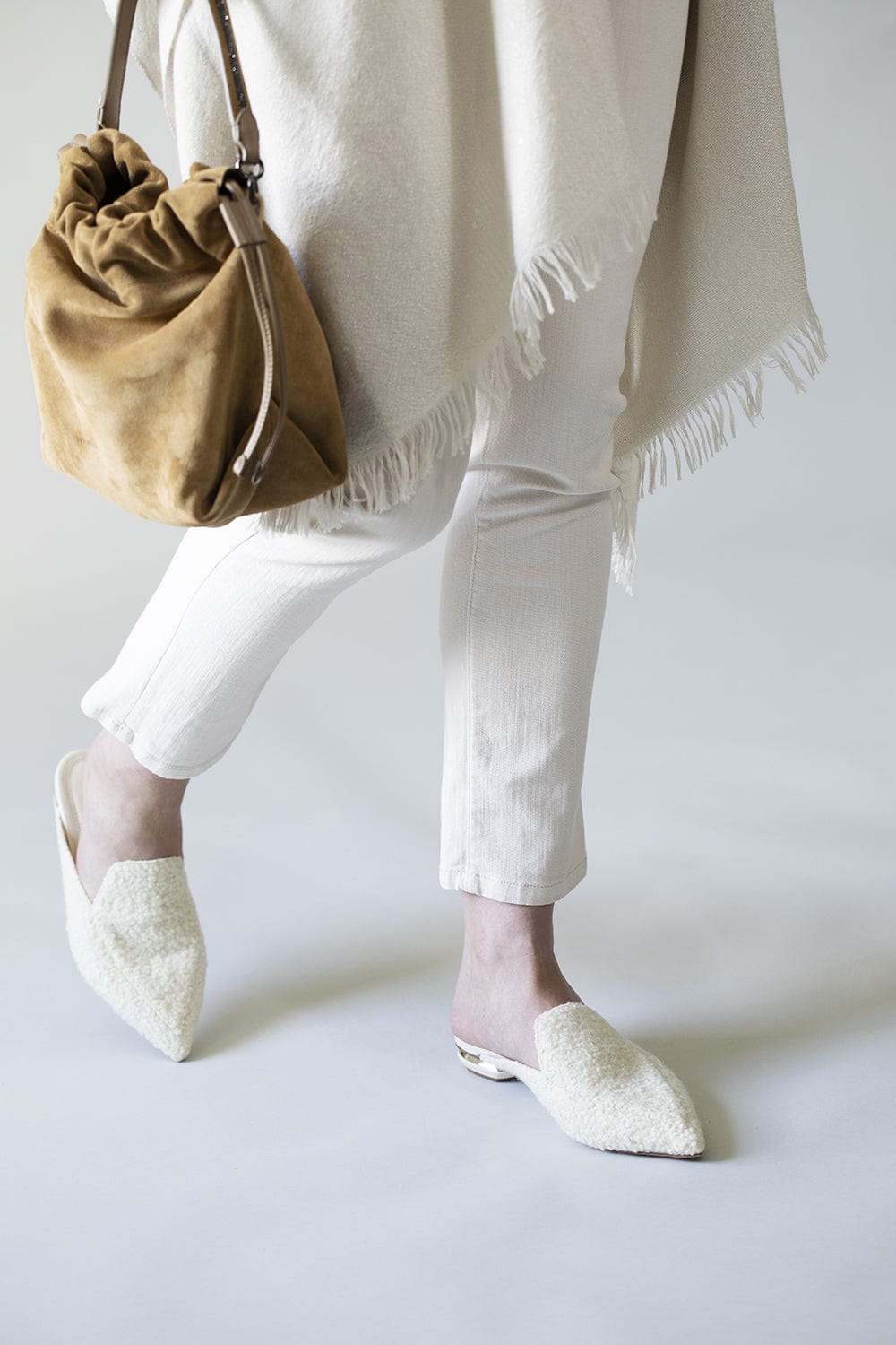 NICHOLAS KIRKWOOD-Beya Flat Mule - Natural-