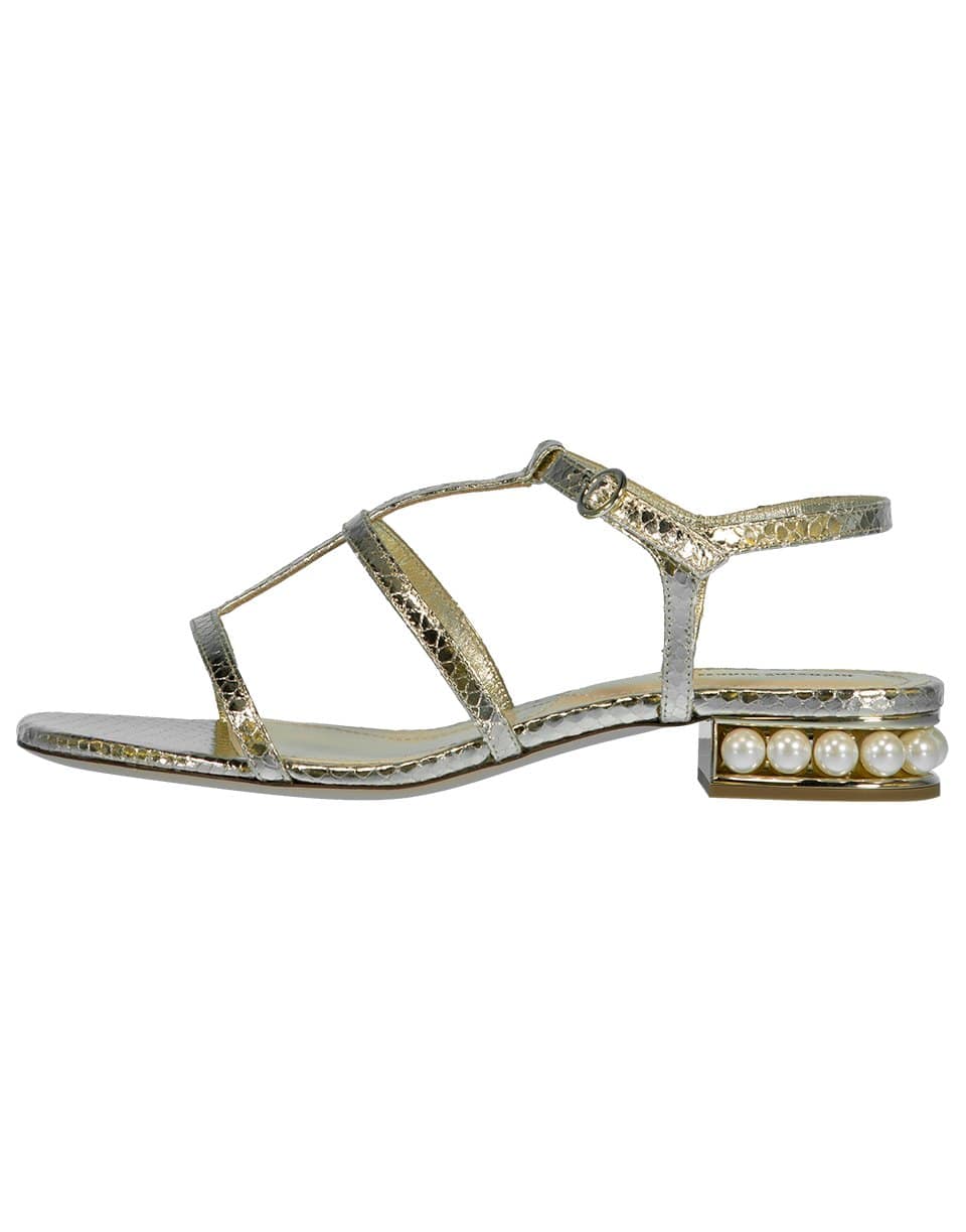 NICHOLAS KIRKWOOD-Snake Print Casati Strap Sandal-