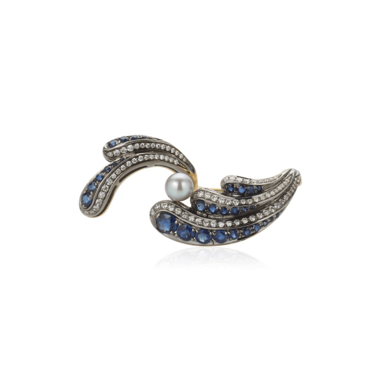 NICHOLAS LIU-Amara Pearl Ring-WHITE GOLD