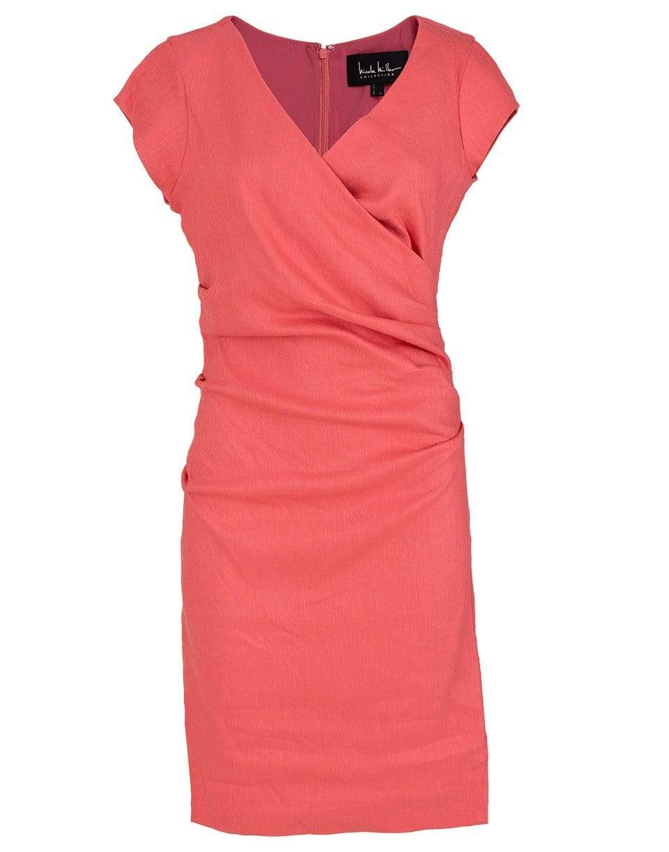 NICOLE MILLER-Beckett V-Neck Linen Cap Sleeve Dress-