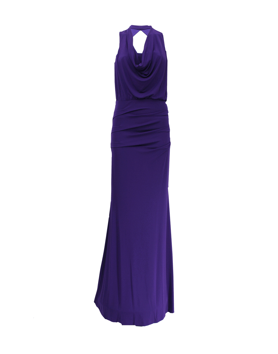 NICOLE MILLER-Matte Jersey Cowl Neck Dress-