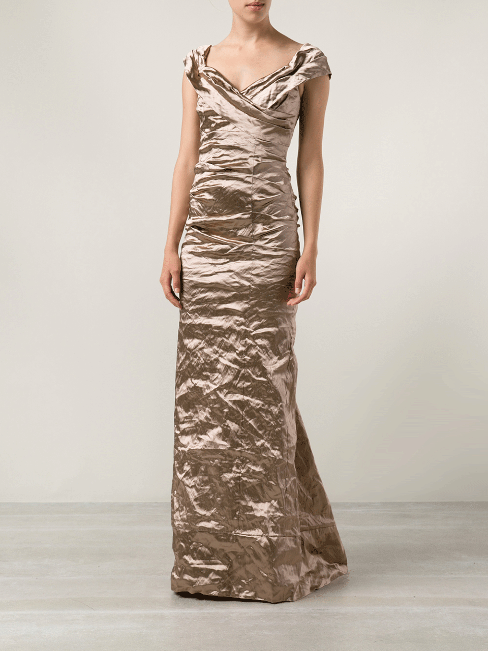 NICOLE MILLER-Wrap Top Gown-