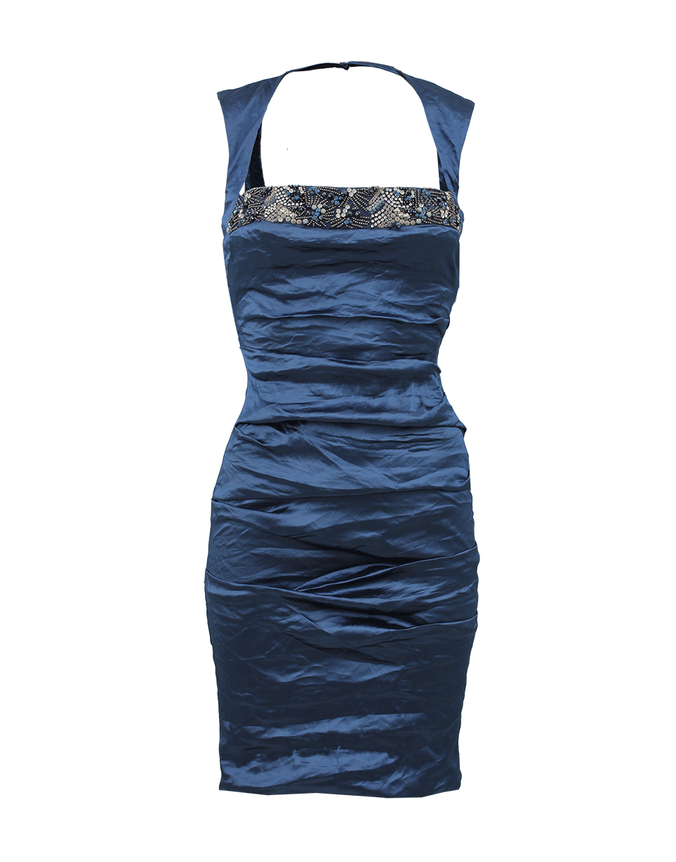 NICOLE MILLER-Techno Beaded Front Tank Dress-
