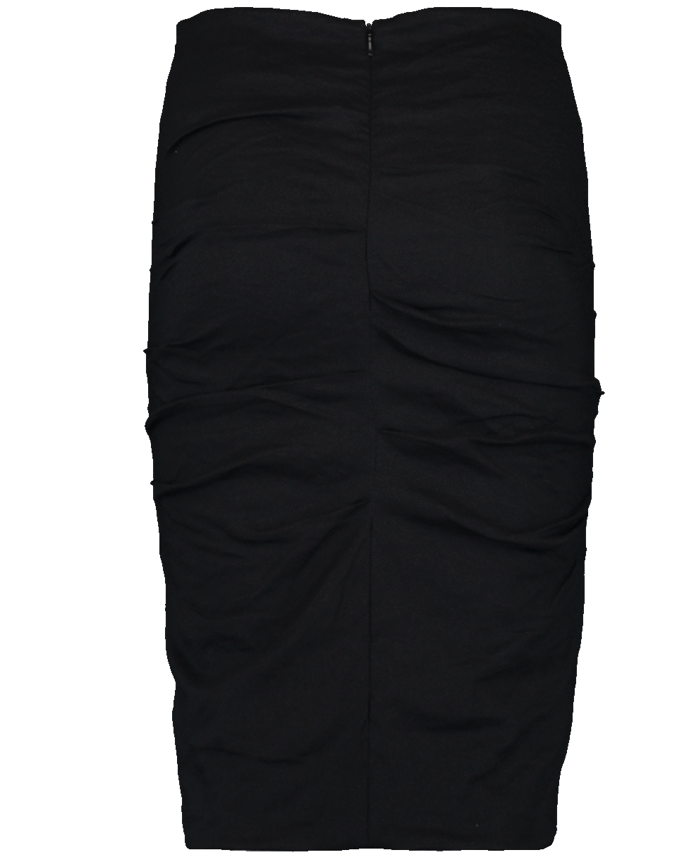 NICOLE MILLER-Cotton Metal Ruched Skirt-