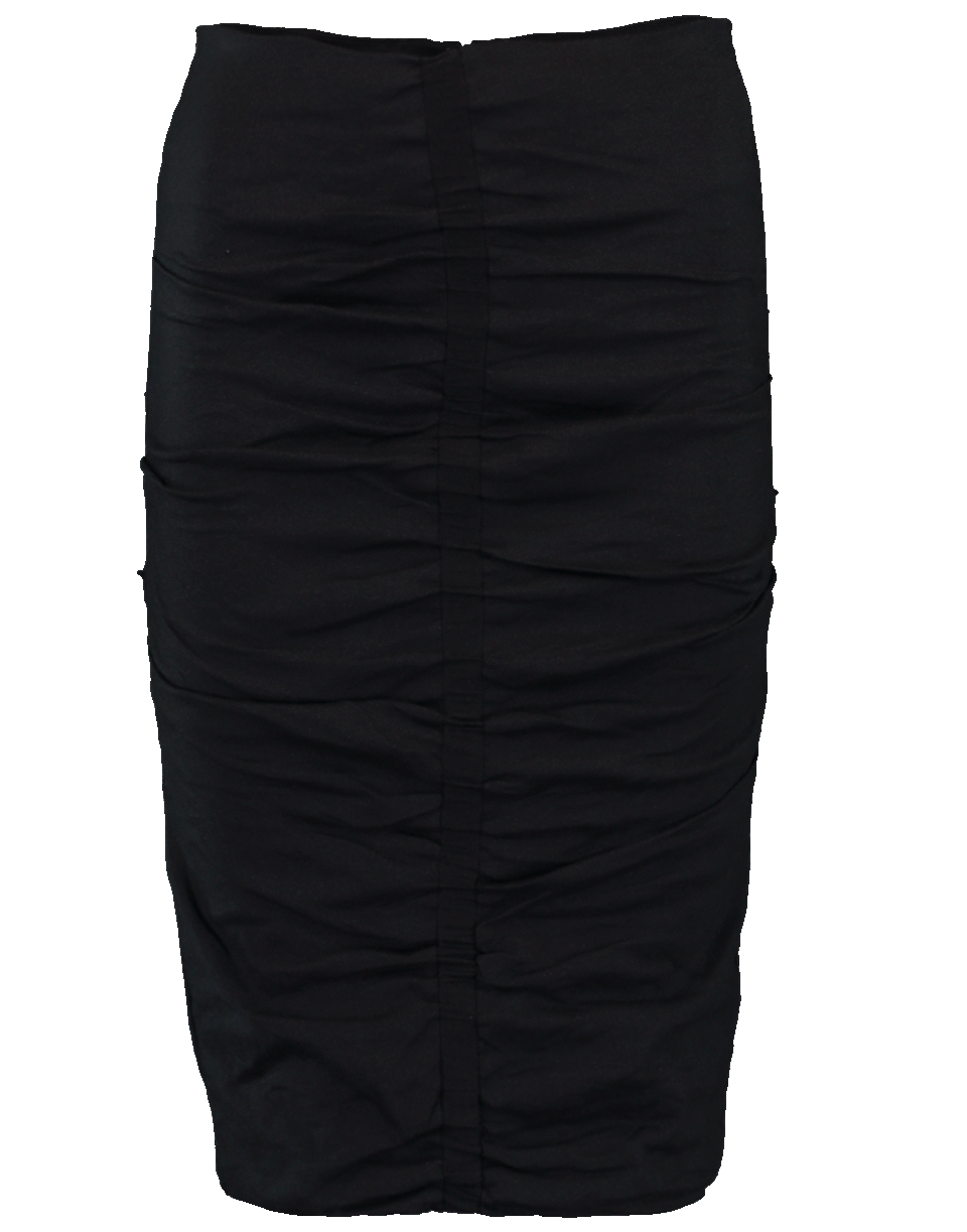 NICOLE MILLER-Cotton Metal Ruched Skirt-