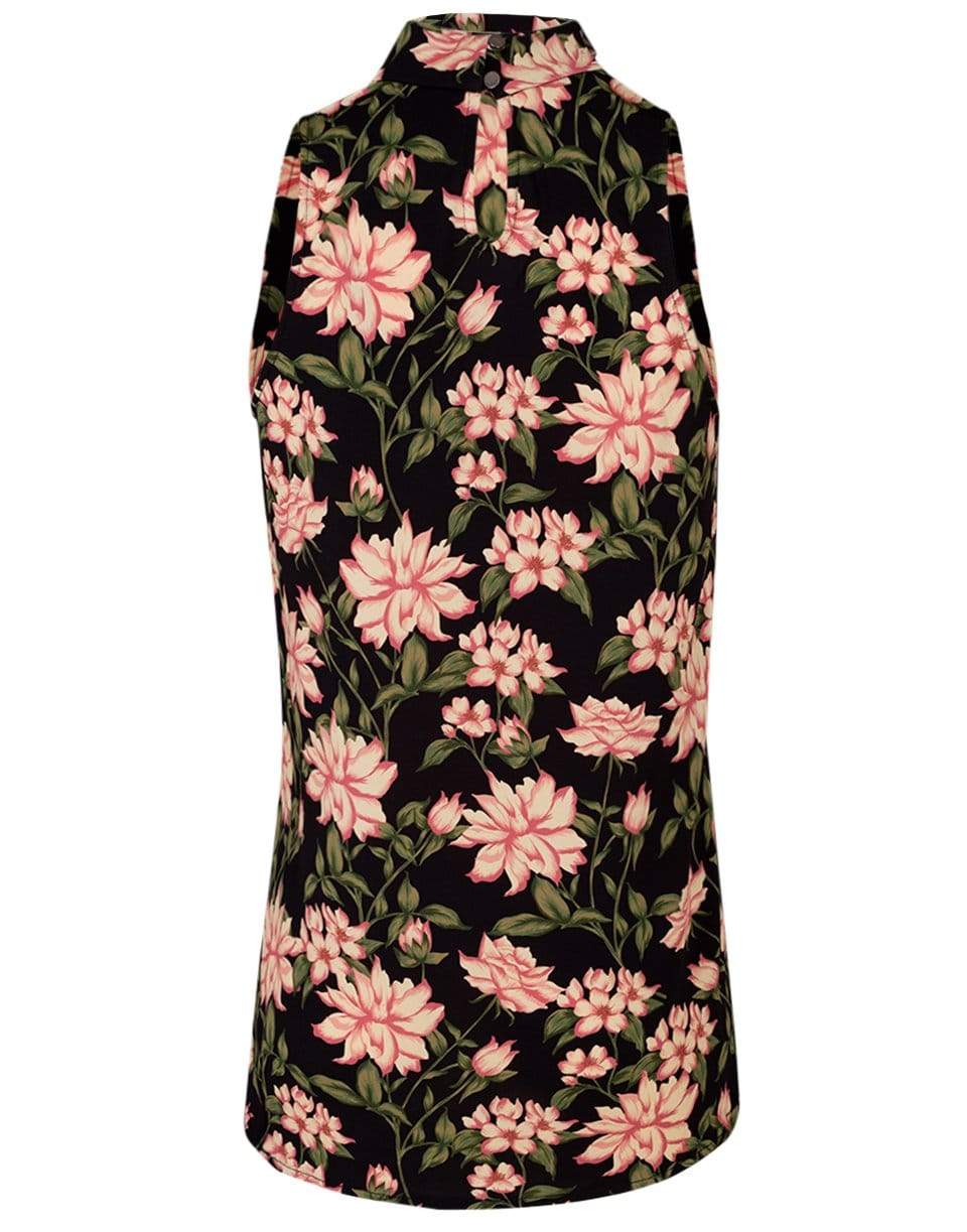 NICOLE MILLER-Sleeveless High Neck Print Top-