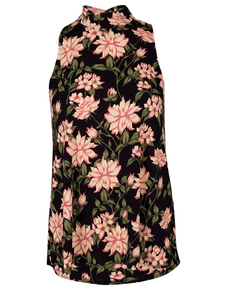 NICOLE MILLER-Sleeveless High Neck Print Top-