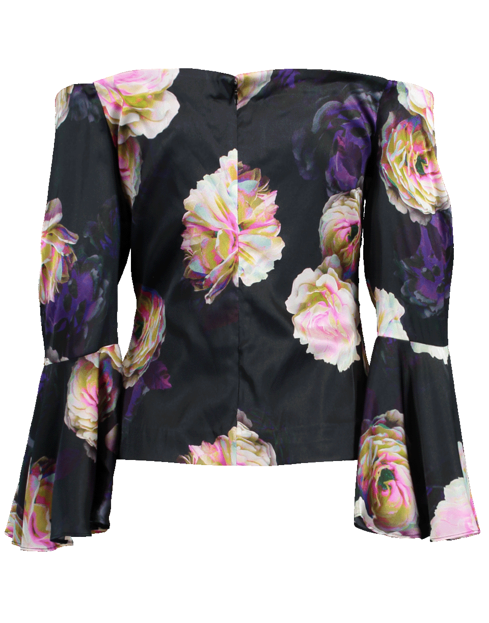 NICOLE MILLER-Confetti Flower Off Shoulder Top-