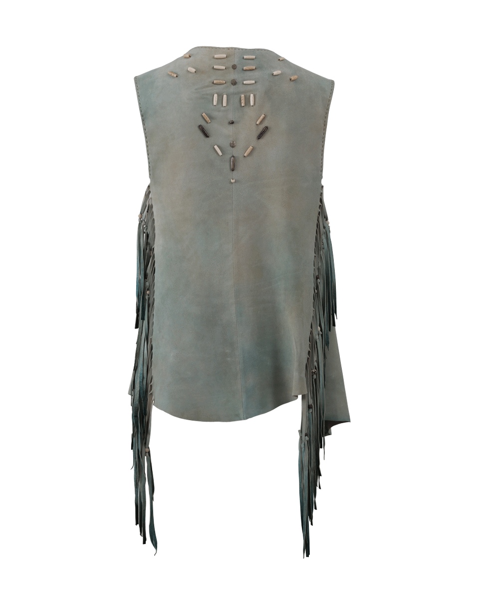 NIGEL PRESTON & KNIGHT-Fringed Side Gilet-