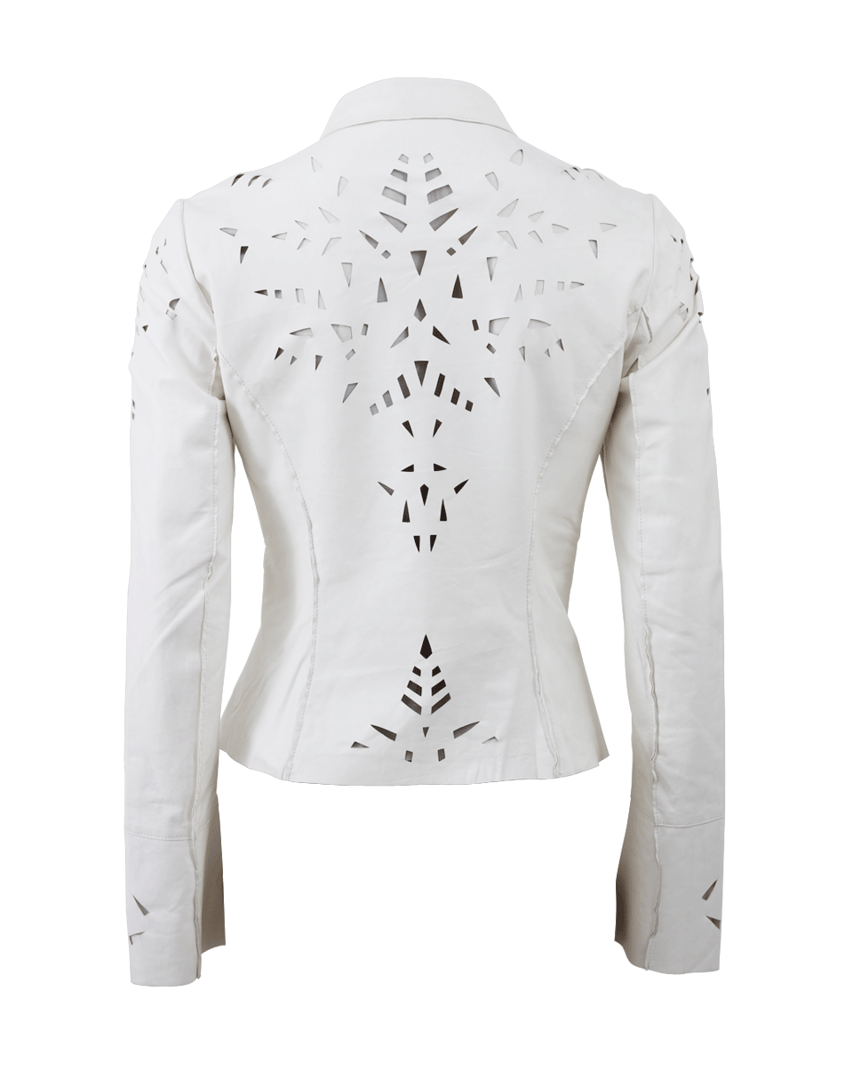 NIGEL PRESTON & KNIGHT-Cutout Biker Jacket-