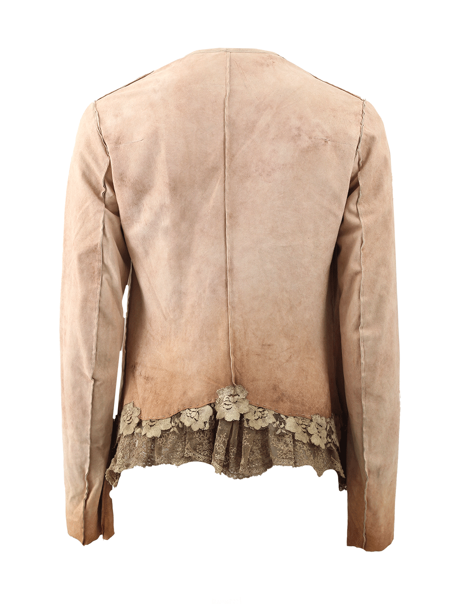 NIGEL PRESTON & KNIGHT-Bolero With Lace Hem-NUT
