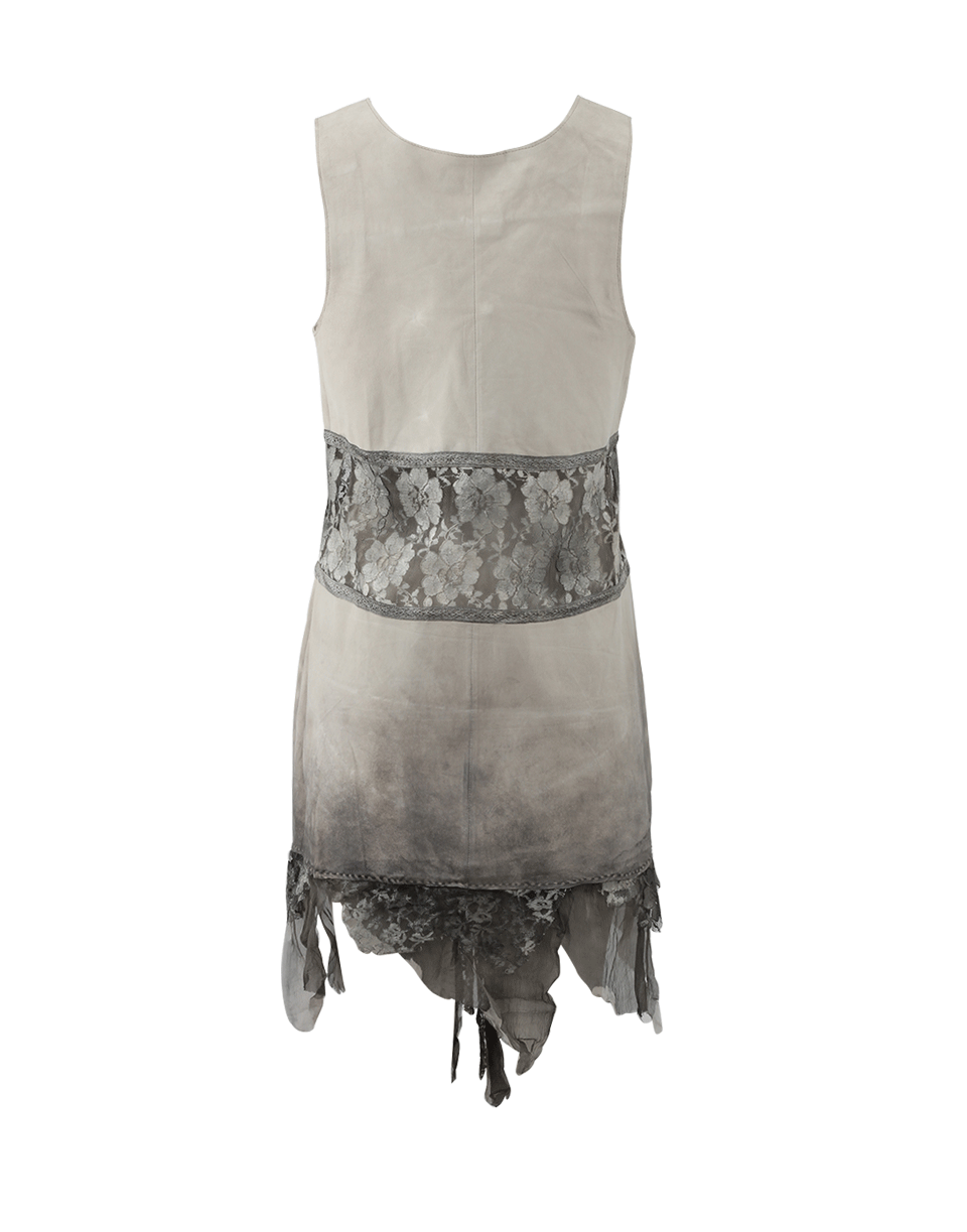 NIGEL PRESTON & KNIGHT-Suede Vest With Lace-