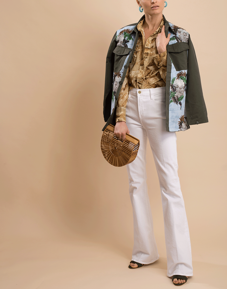NIGHTMARKET.IT-Hawaiian Print Army Jacket-LT BLUE