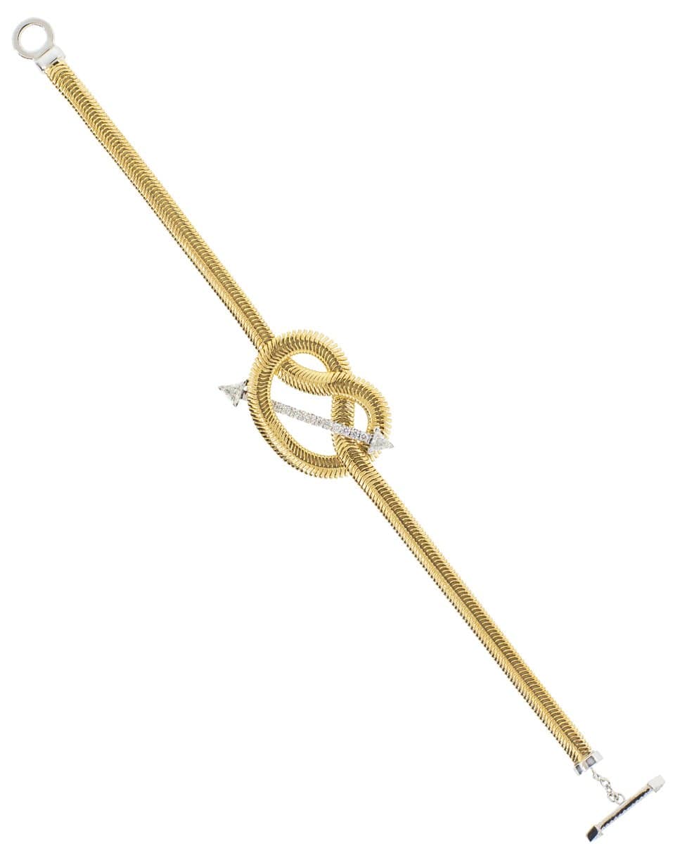 NIKOS KOULIS-Knot Diamond Bracelet-YELLOW GOLD