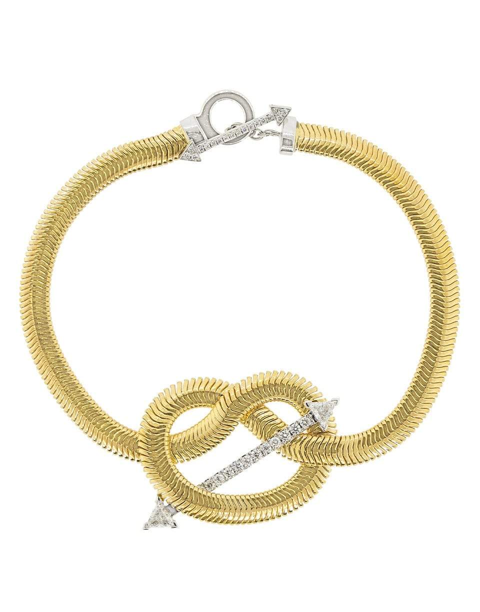 NIKOS KOULIS-Knot Diamond Bracelet-YELLOW GOLD