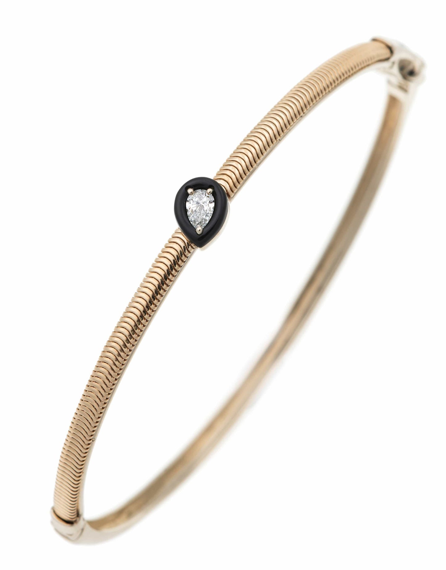 NIKOS KOULIS-Pear Shape Diamond Feelings Bracelet-YELLOW GOLD