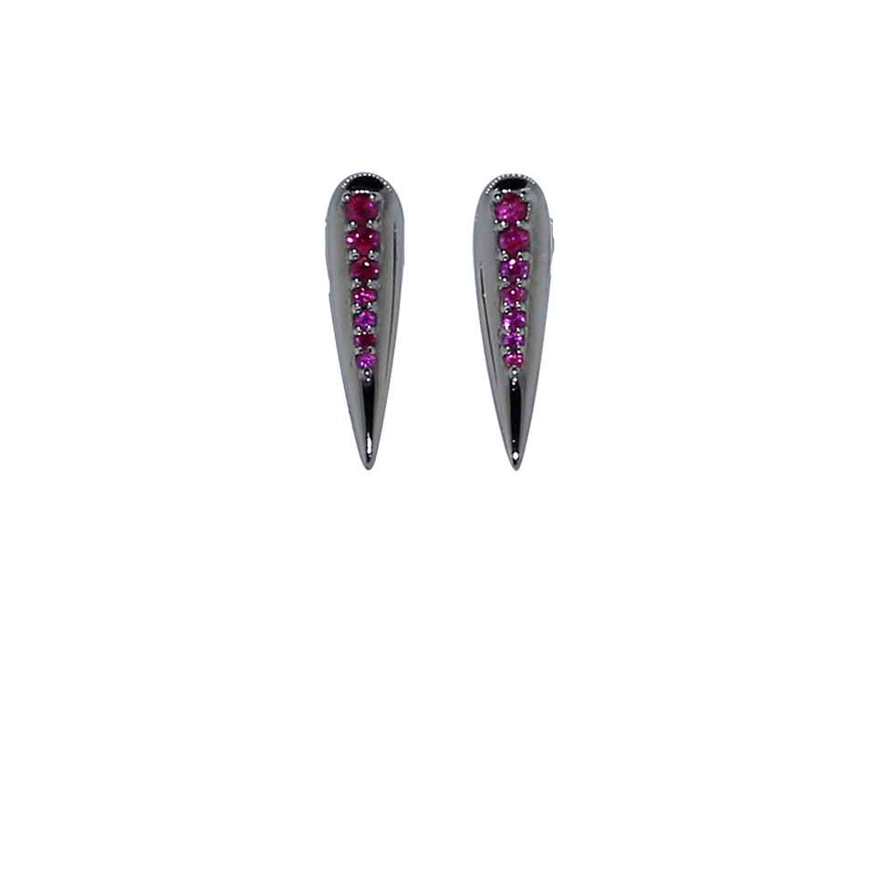 NIKOS KOULIS-Ruby Spectrum Earrings-BLACK GOLD