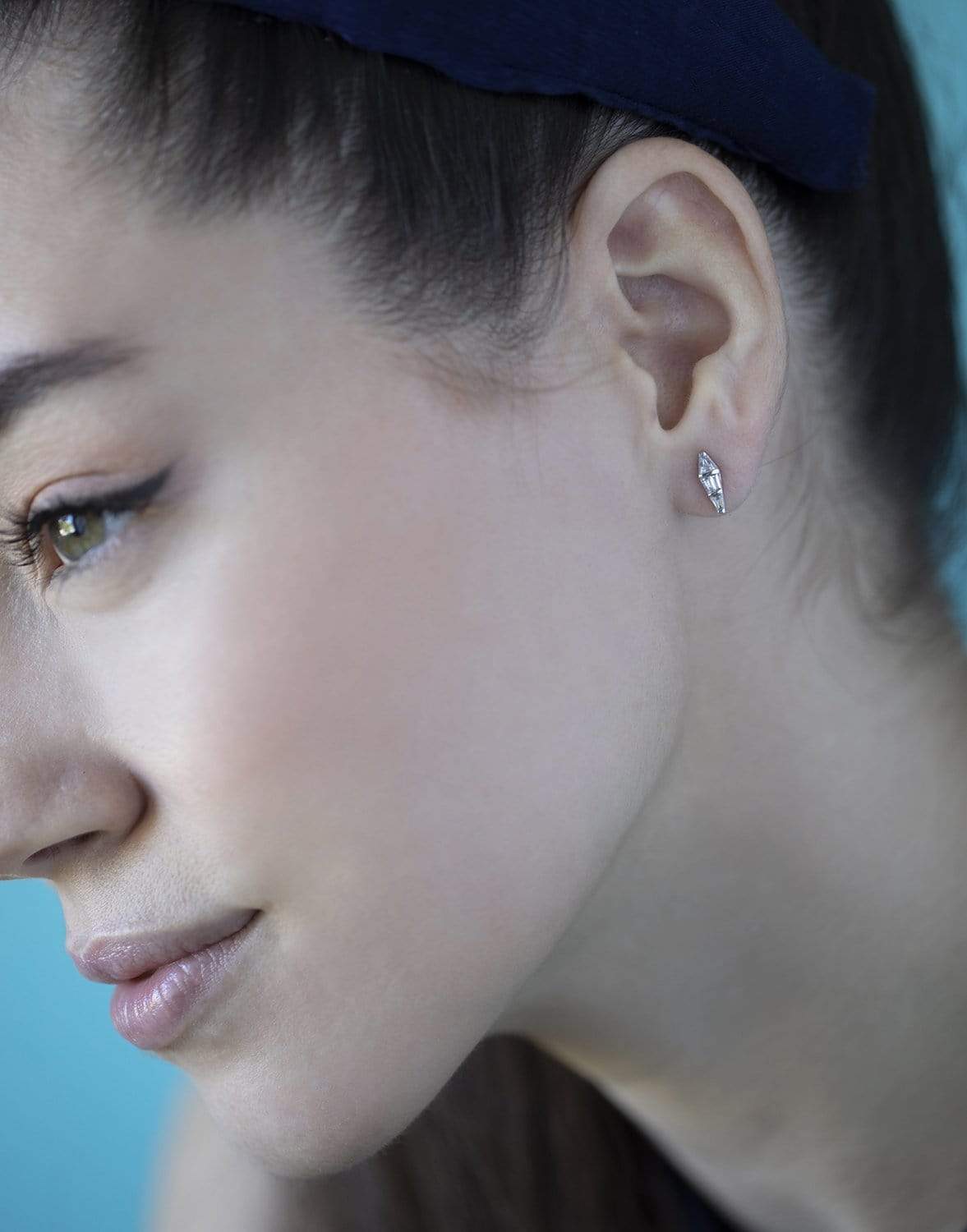 NIKOS KOULIS-Small Spectrum Diamond Studs-WHITE GOLD