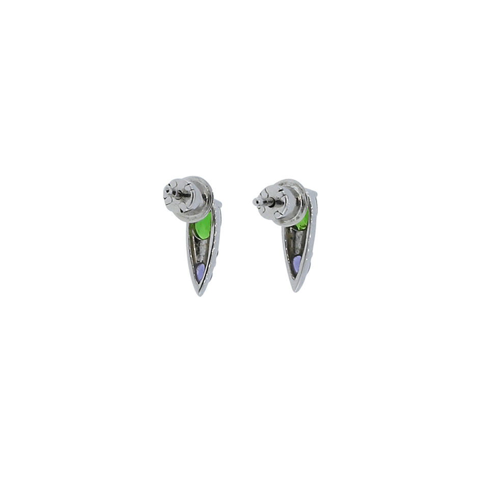 NIKOS KOULIS-Small Spectrum Earrings-WHITE GOLD