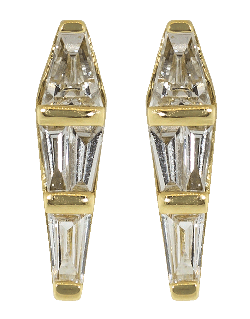 NIKOS KOULIS-Medium Spectrum Diamond Studs-YELLOW GOLD