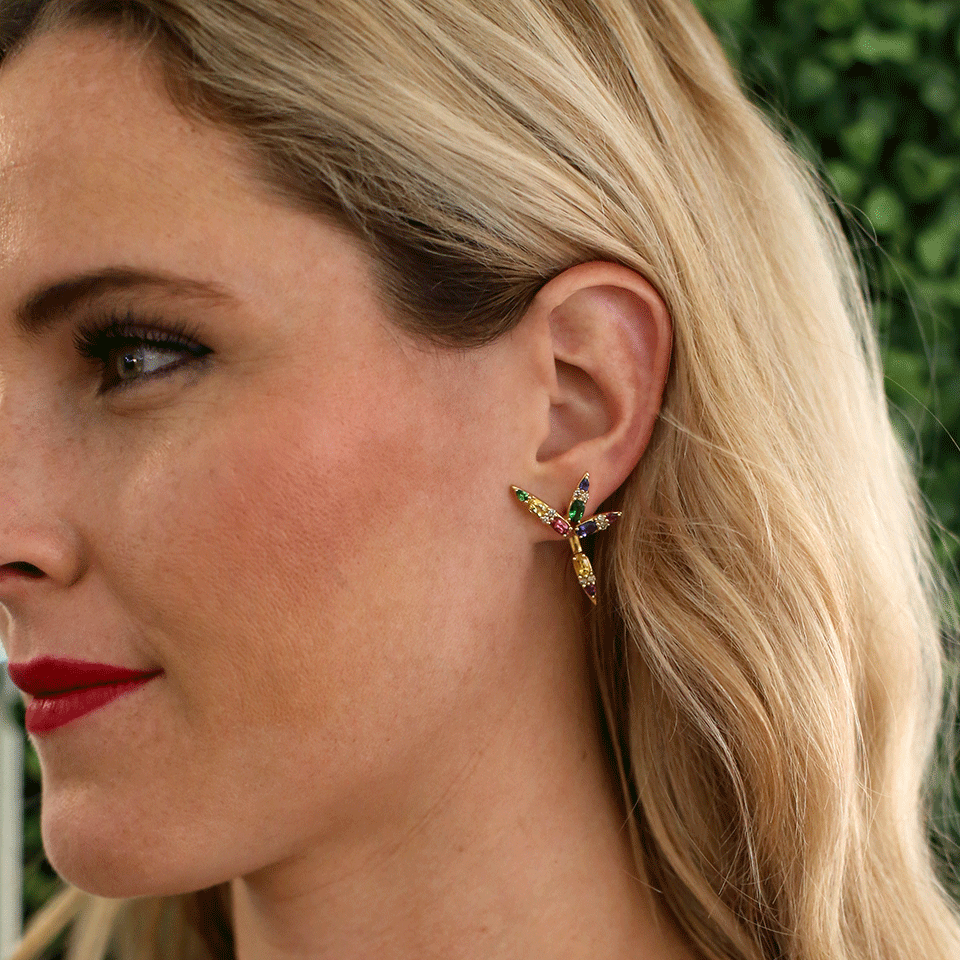NIKOS KOULIS-Spectrum Earrings-YELLOW GOLD