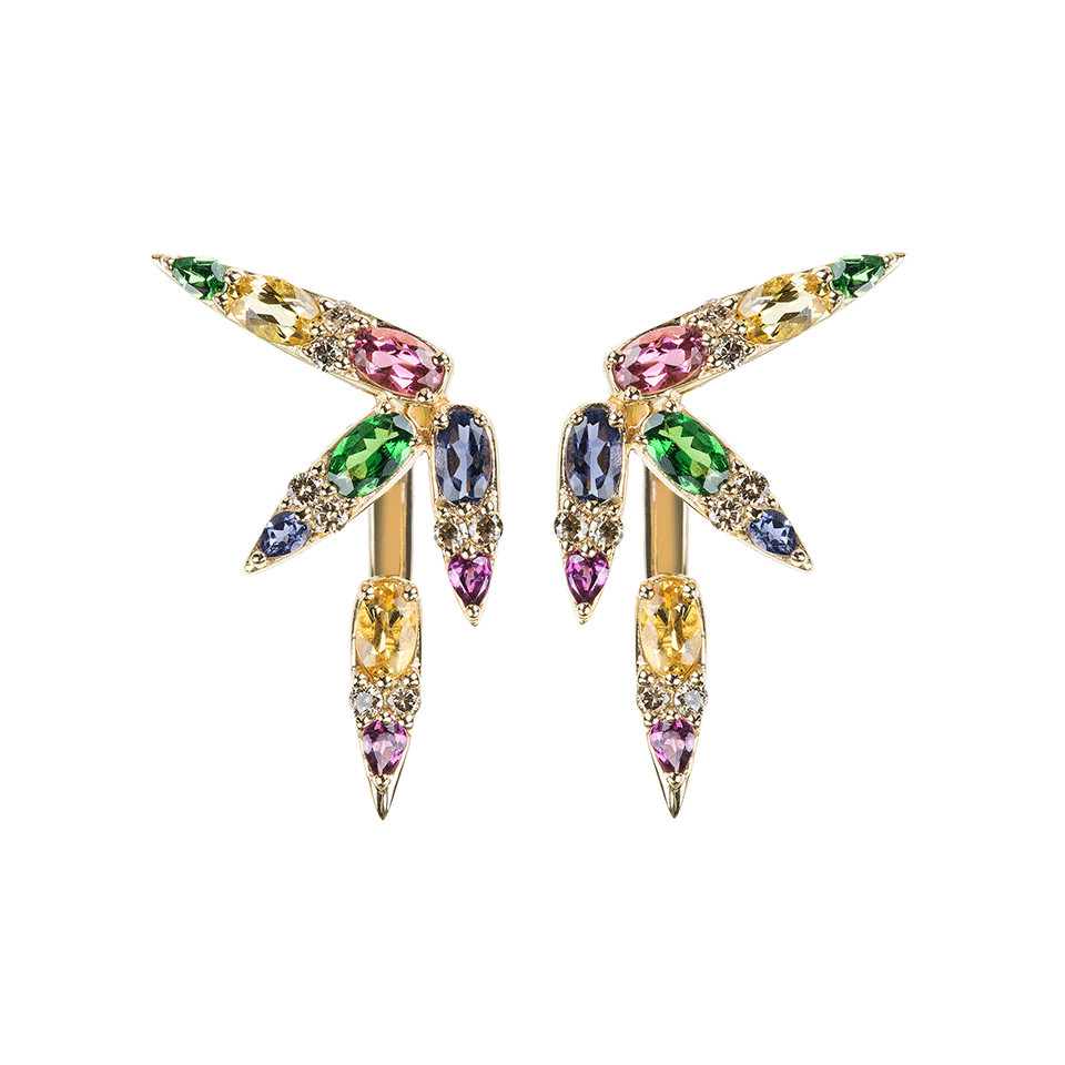NIKOS KOULIS-Spectrum Earrings-YELLOW GOLD