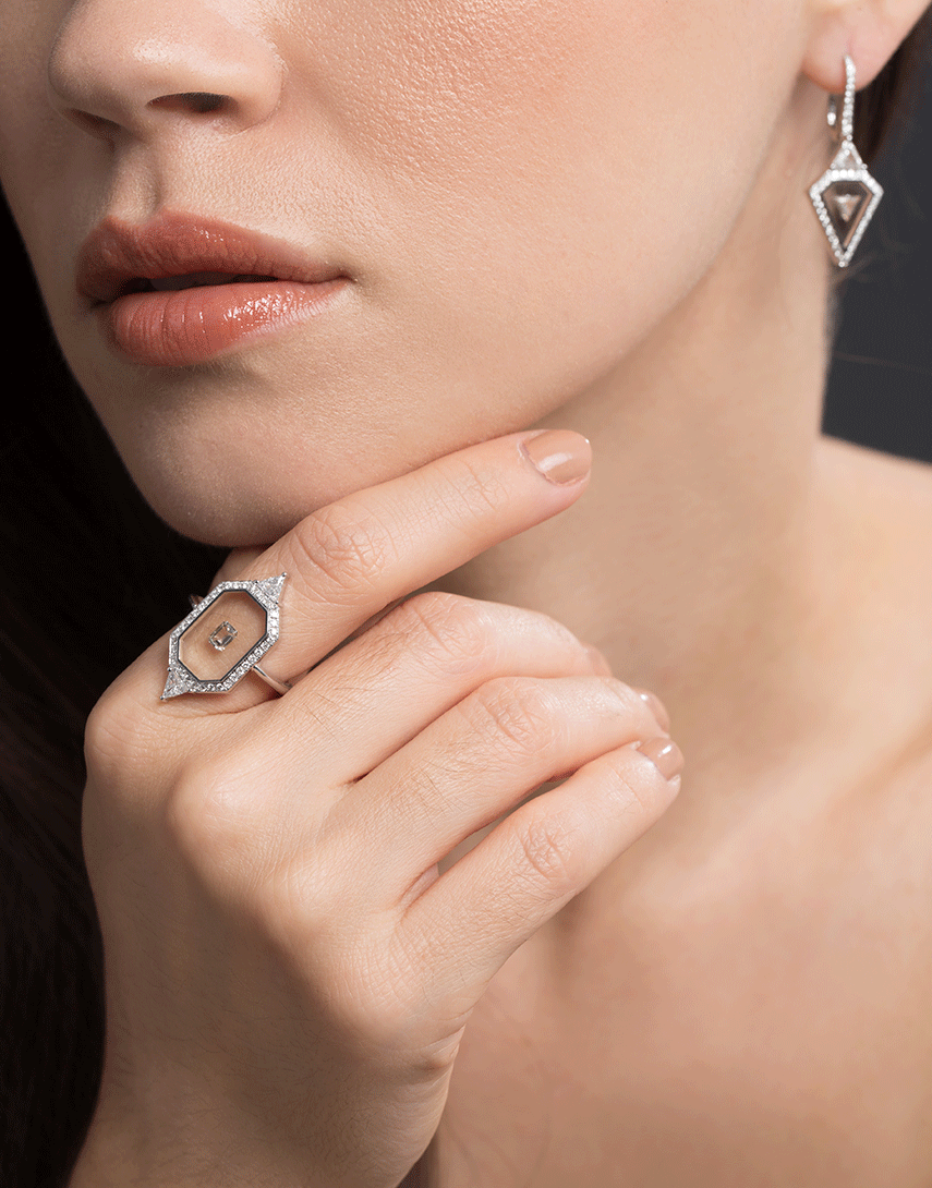 NIKOS KOULIS-Universe Diamond Ring-WHITE GOLD