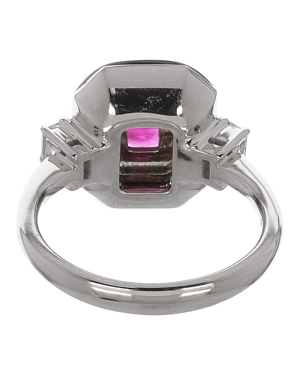 NIKOS KOULIS-Oui Ruby, Diamond and Black Enamel Ring-WHITE GOLD