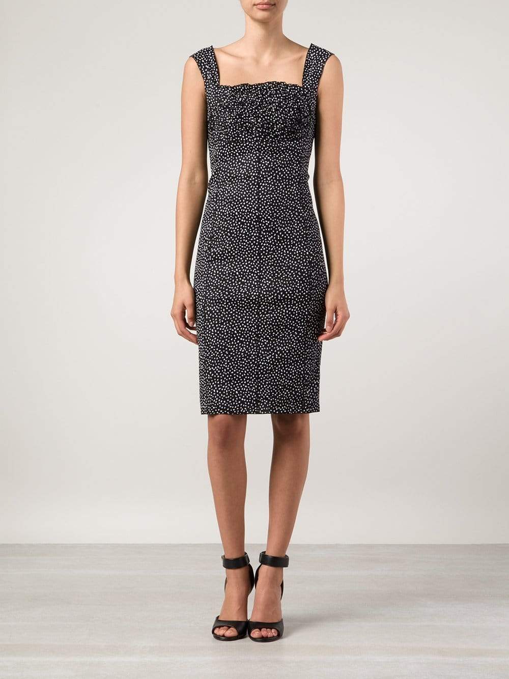 NINA RICCI-Ruffle Top Pencil Dress-