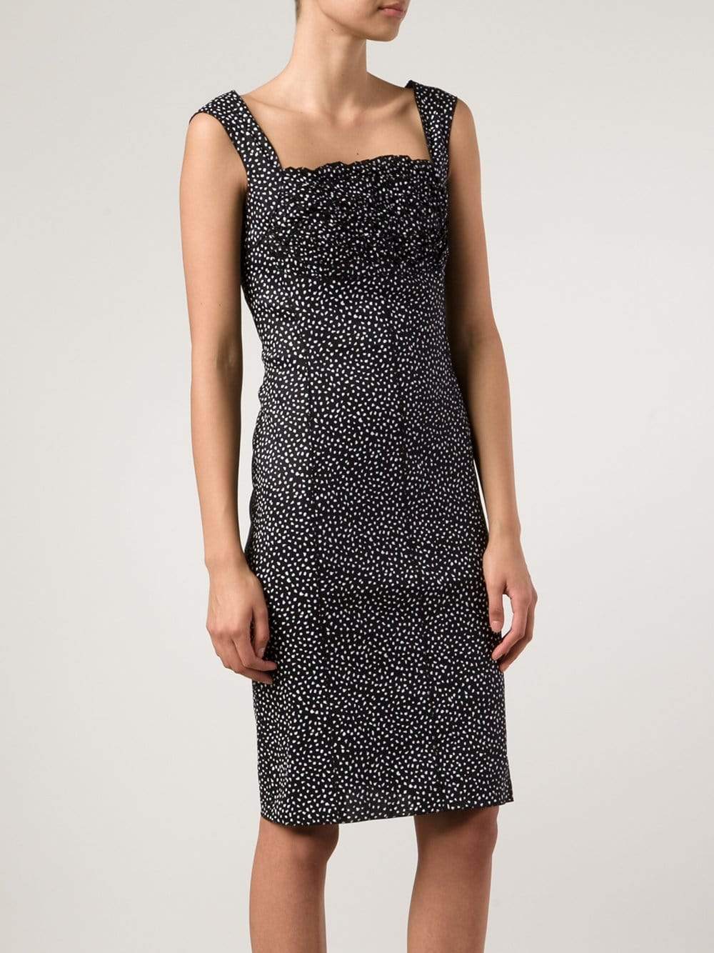 NINA RICCI-Ruffle Top Pencil Dress-
