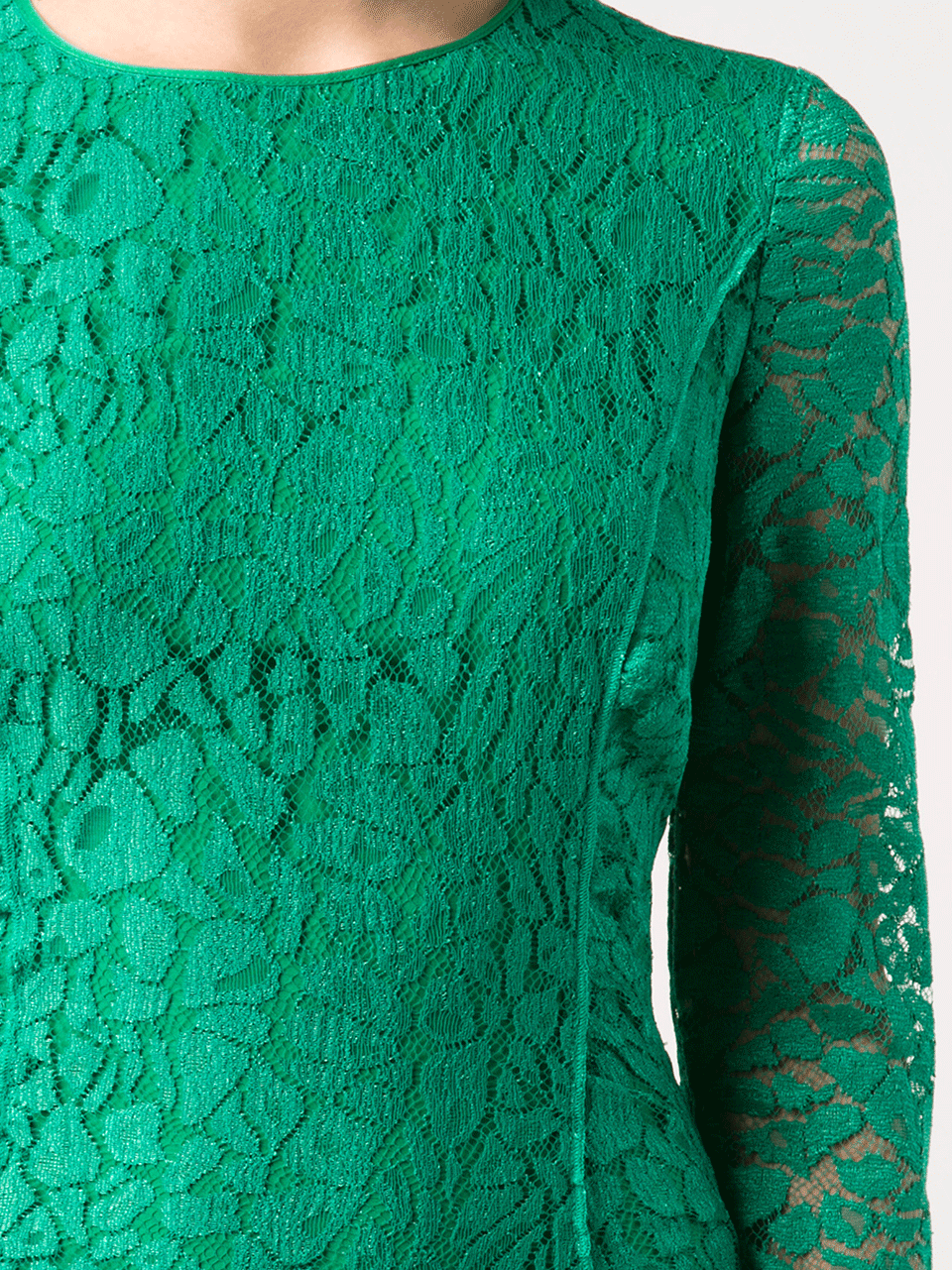 NINA RICCI-Crewneck Lace Dress-