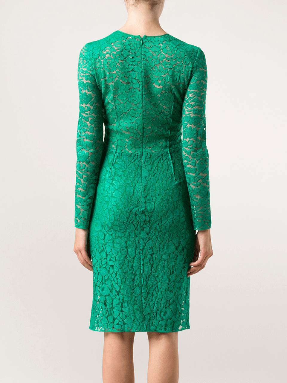 NINA RICCI-Crewneck Lace Dress-