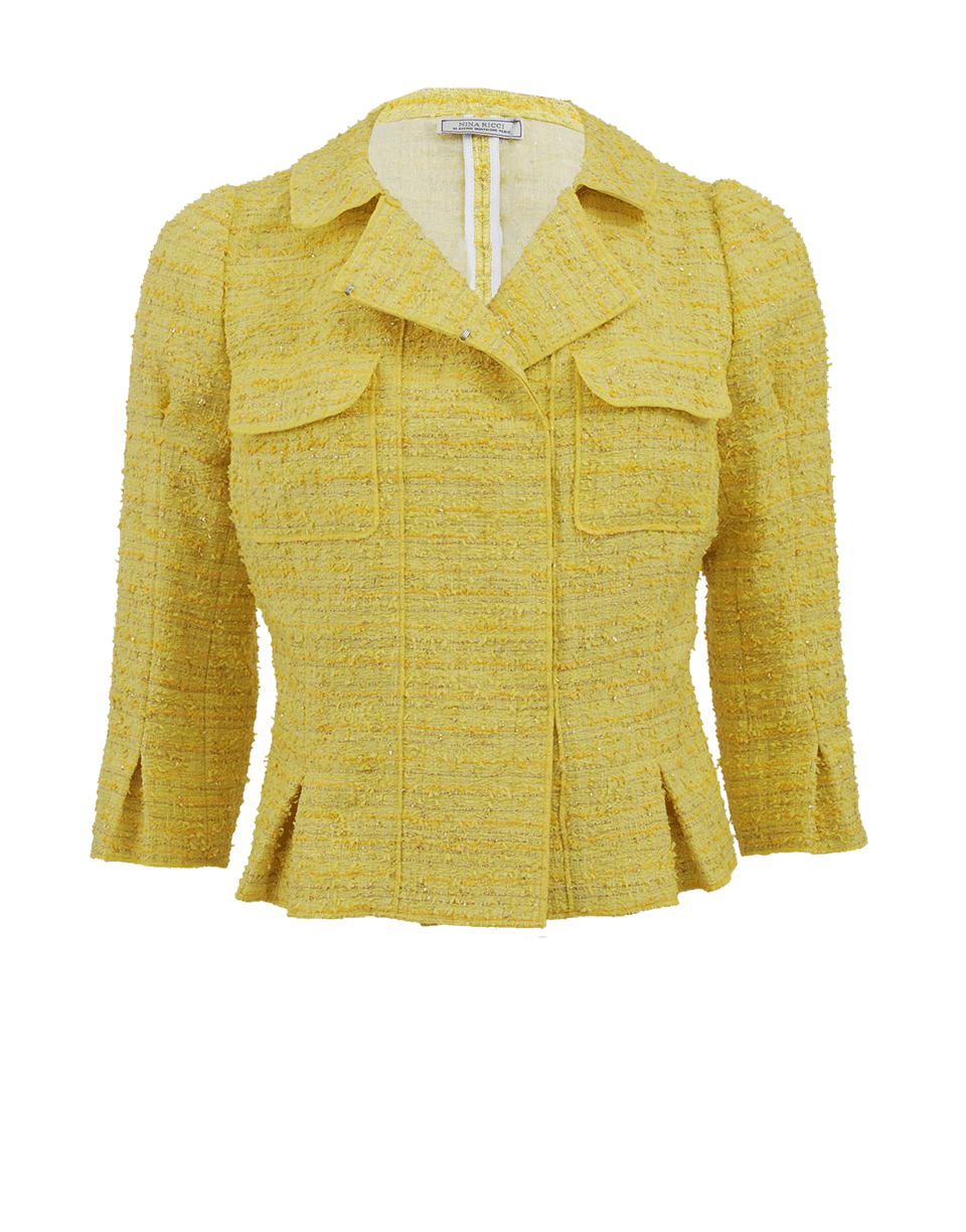 NINA RICCI-One Pocket Tweed Jacket-