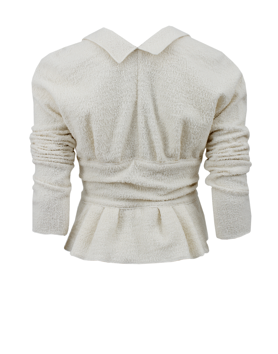 NINA RICCI-Fitted Waist Wool Jacket-NATURAL