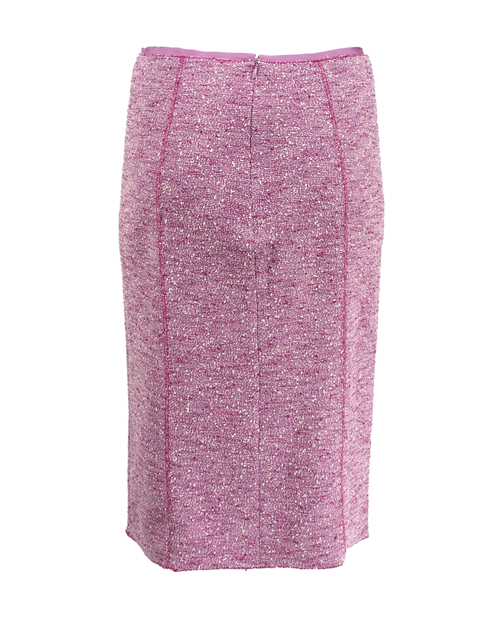 NINA RICCI-Light Weight Tweed Pencil Skirt-