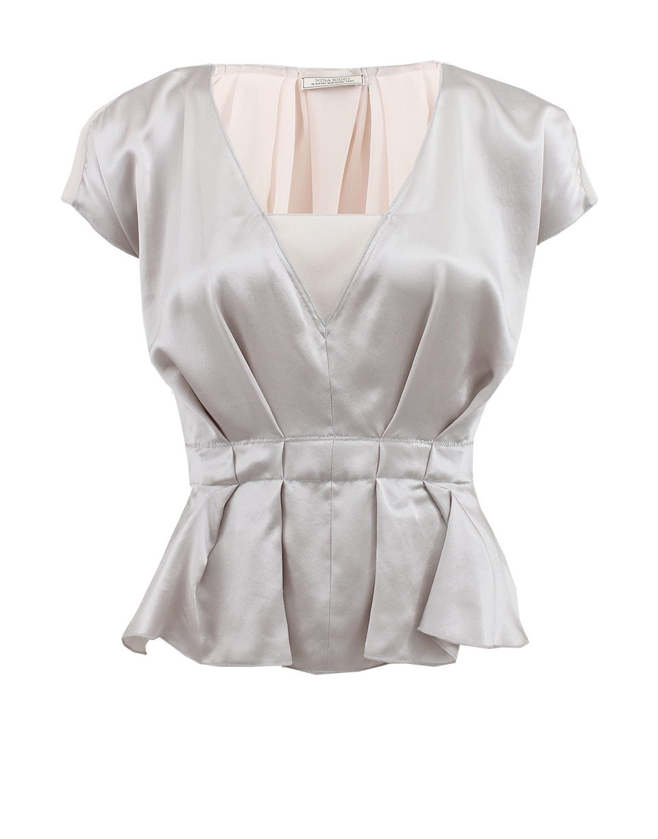 NINA RICCI-Sleeveless Elastic Waist Top-