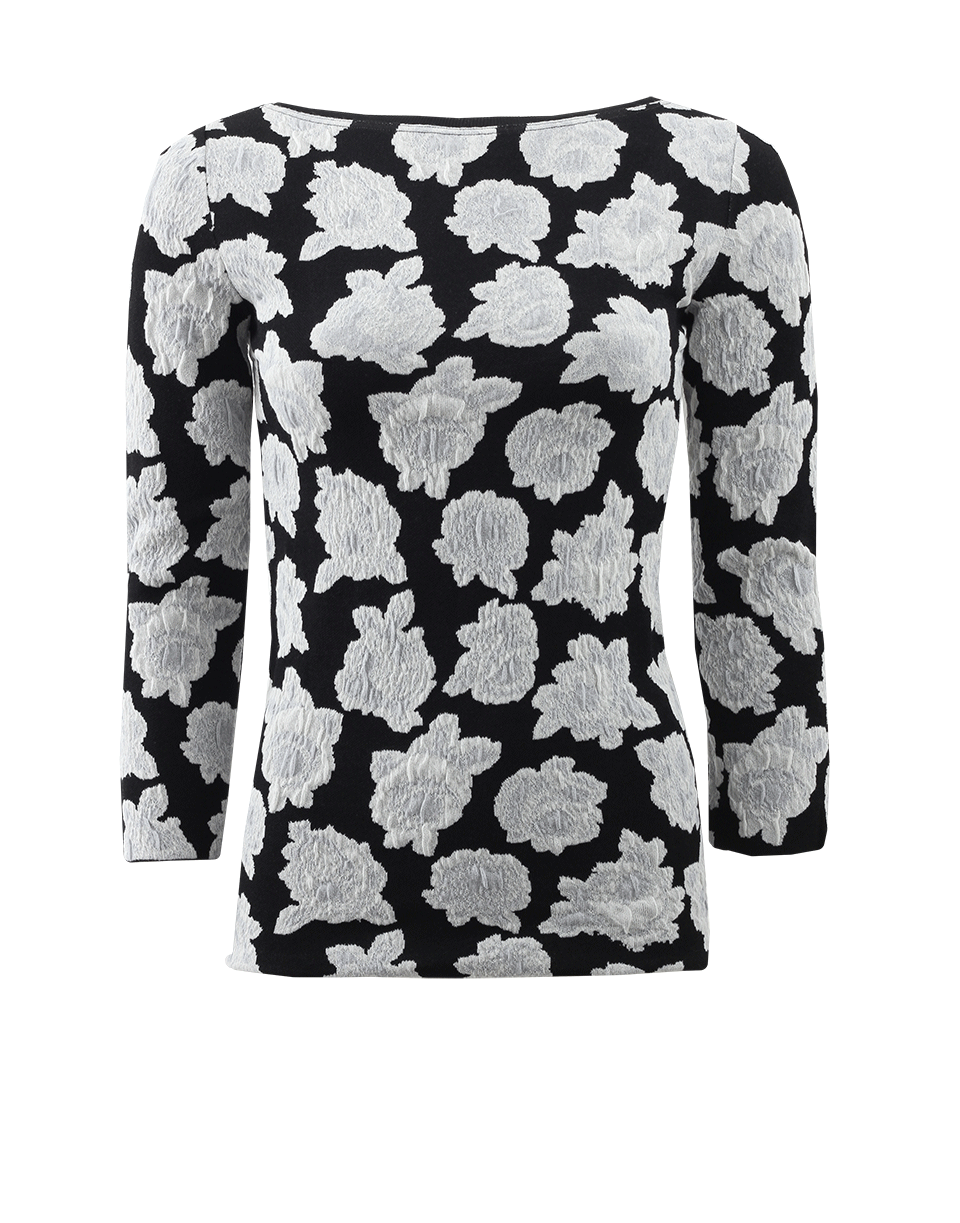 NINA RICCI-Floral Scoop Back Top-