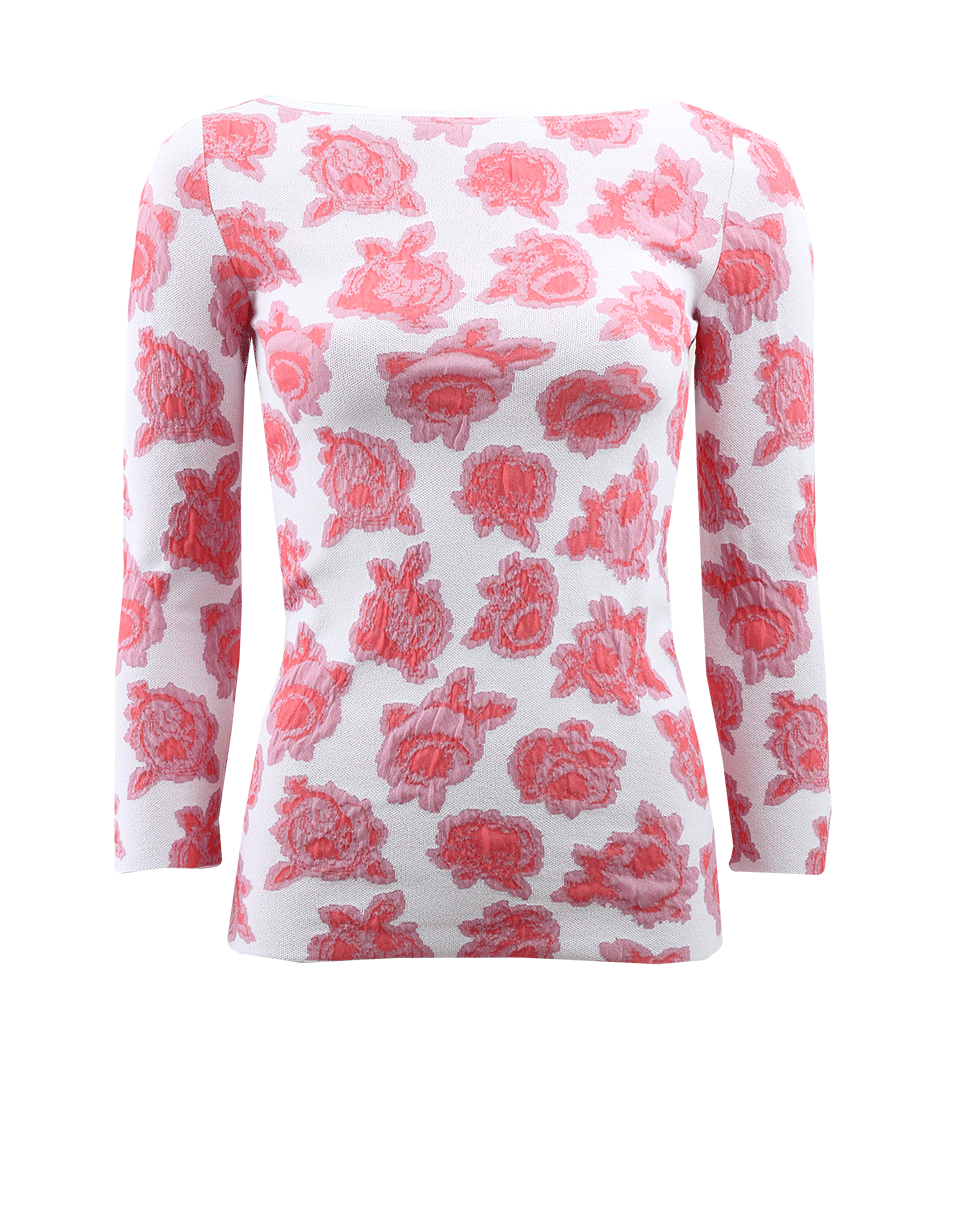 NINA RICCI-Floral Scoop Back Top-
