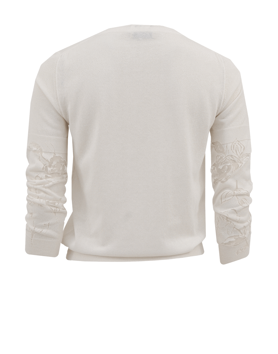 NINA RICCI-Burnout V-Neck Knit-